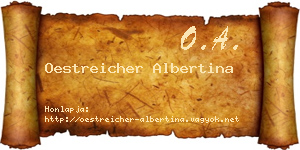 Oestreicher Albertina névjegykártya